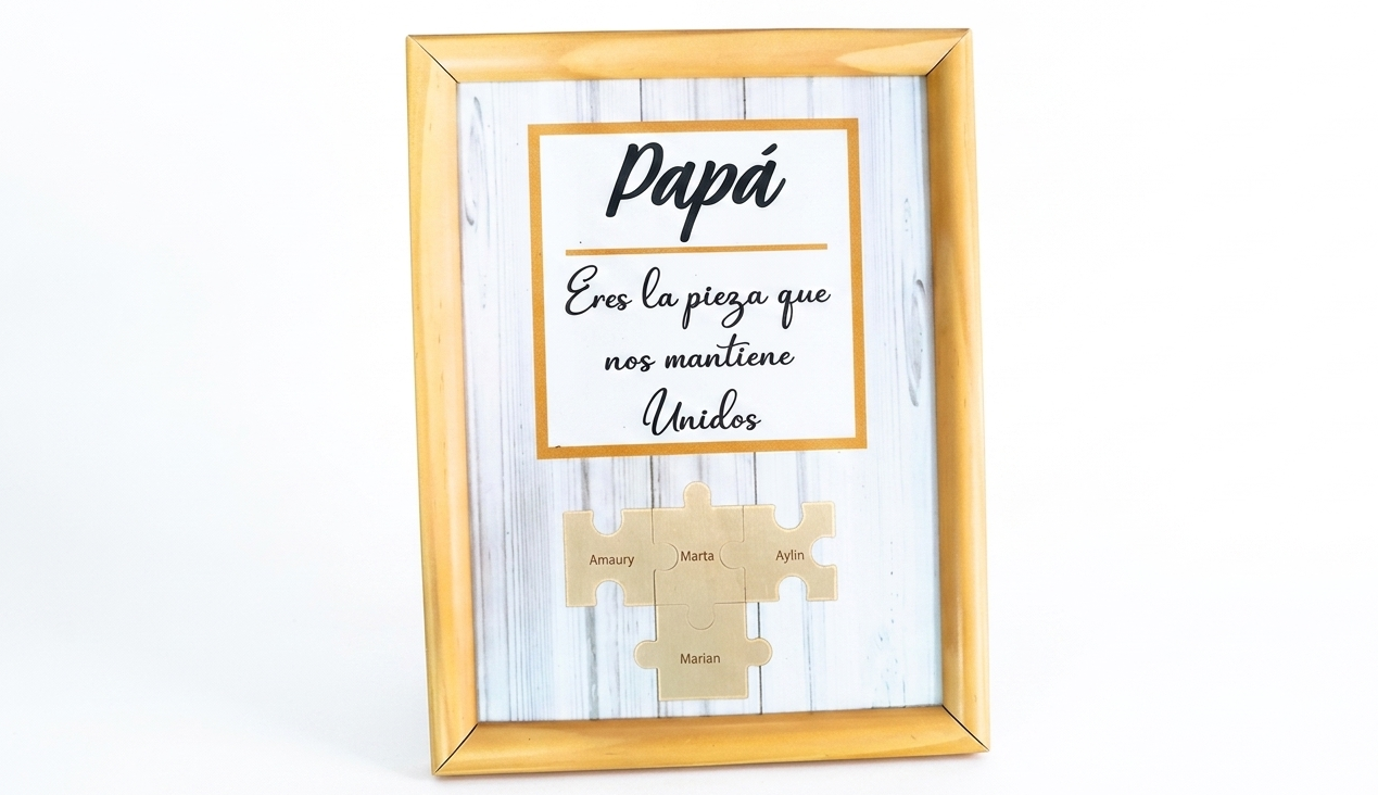 Portarretrato Rompecabezas Personalizado para Papá