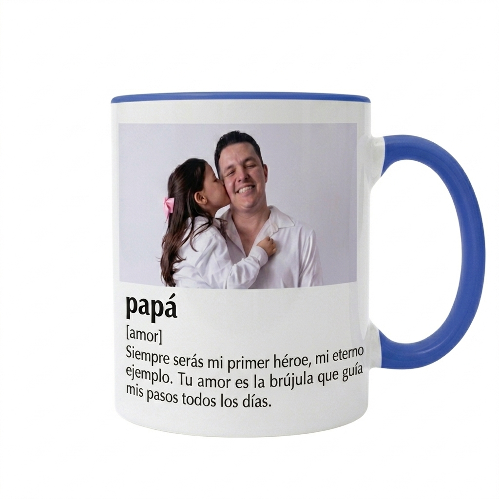 Taza personalizada con fondo de color para Papá